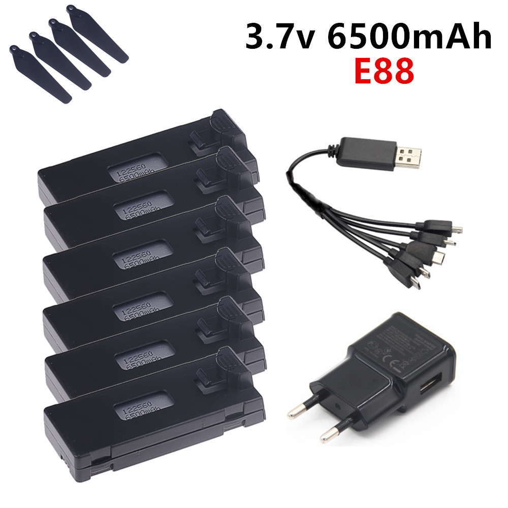 3.7V 6500mAh Lipo Battery For  - Drone Rc E99 K3 บทวิจารณ์และราคา
