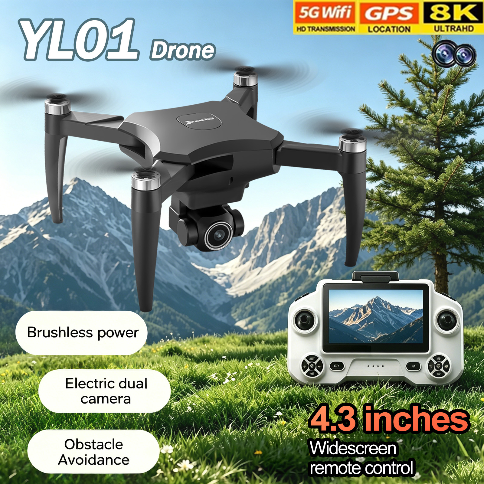 YL01 Mini Drone GPS Profession - Drone Avion Rc บทวิจารณ์และราคา