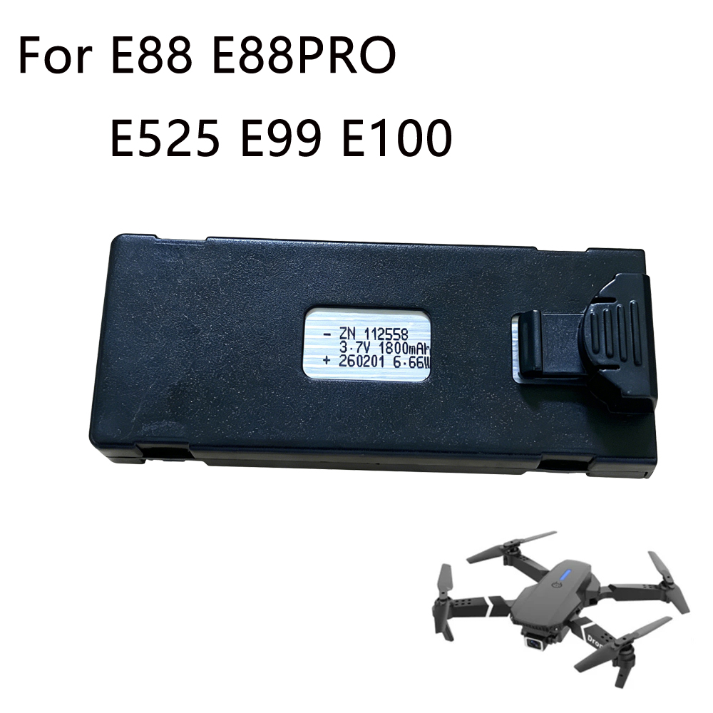 E88 Drone Battery 3.7V 1800mAh - Drone Rc E99 K3 บทวิจารณ์และราคา