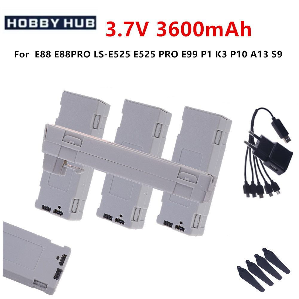 3.7V 3600mAh Rechargeable Li-i - Drone Rc E99 K3 บทวิจารณ์และราคา