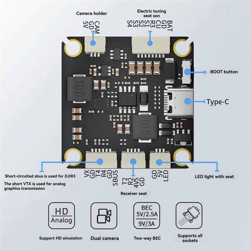 B27B F465 V4 FC&ESC FPV Stack  - Drone Rc V4 บทวิจารณ์และราคา