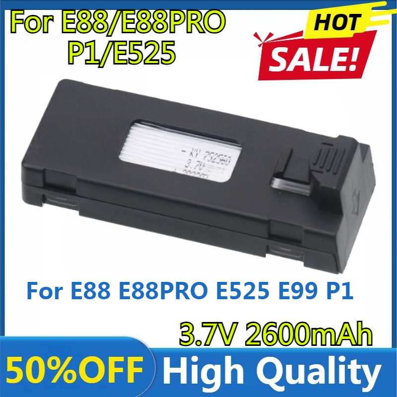 E88 Battery 3.7V 2600mAh Lipo  - Drone Rc E99 K3 บทวิจารณ์และราคา