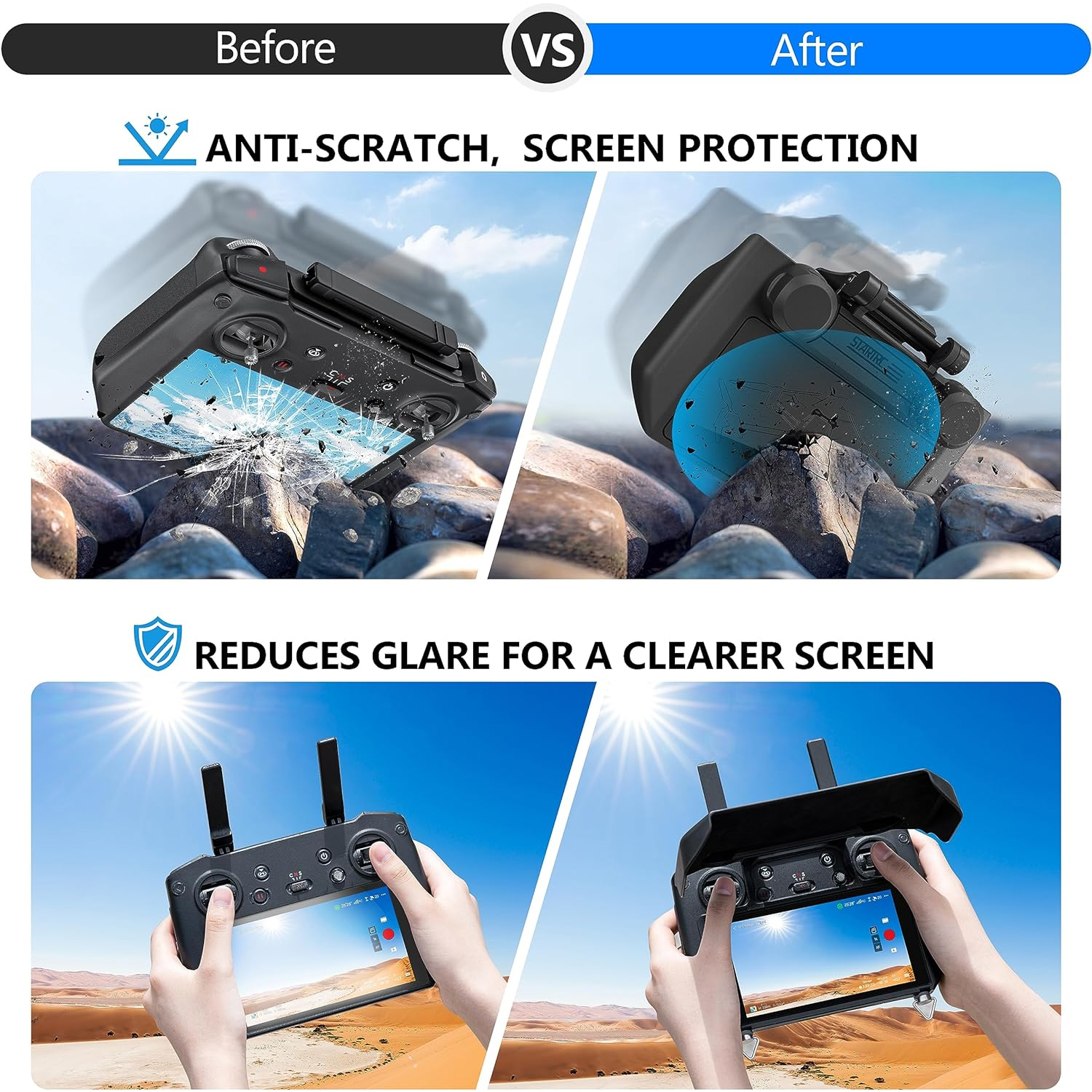 2-in-1 Sun Hood & Joystick Cov - Drone Rc Pro 2 บทวิจารณ์และราคา