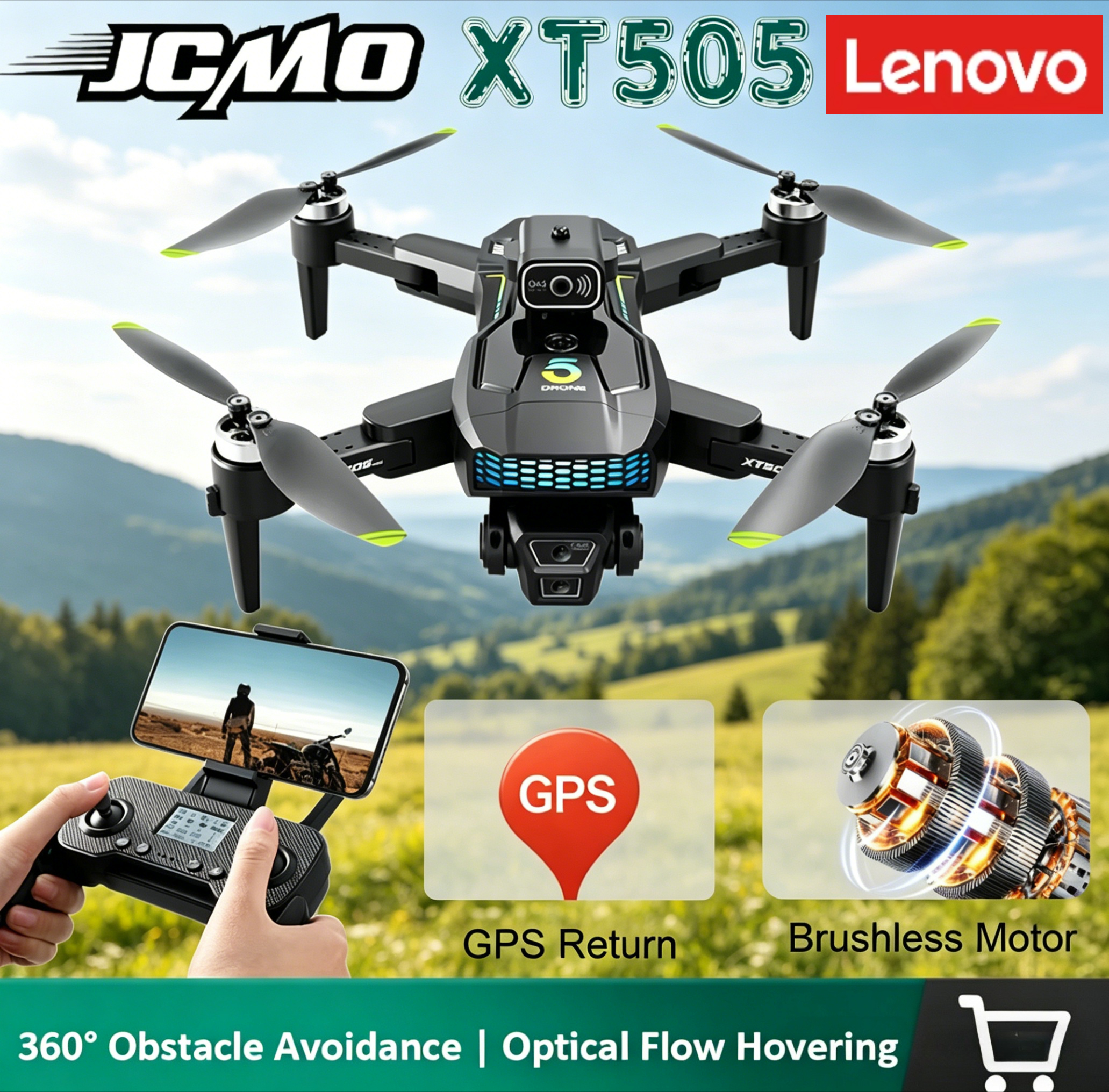 Lenovo XT505 Brushless  Foldab - Xt505 Rc Drone บทวิจารณ์และราคา