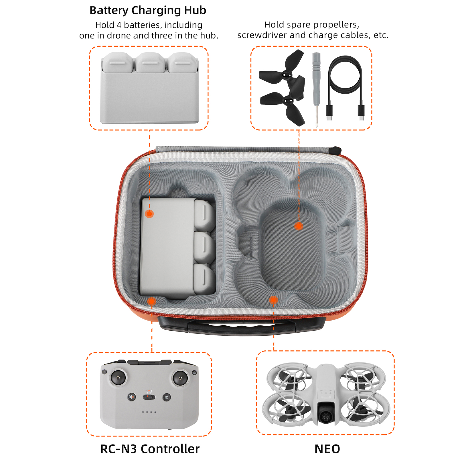 Portable Travel Bag Case For D - Drone Dji Rc N3 บทวิจารณ์และราคา
